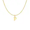 Collar con Colgante de Letra Inglesa A-Z de Venta Caliente Transfronteriza para Mujer Moda Acero Inoxidable Versátil Cadena para Clavícula Joyería