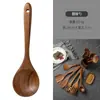 Conjunto de utensílios de cozinha em madeira de acácia Amazon, espátula antiaderente de madeira maciça, colher, concha de sopa de teca, colher para macarrão, colher para arroz