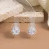 Exquisitos y Compactos, Elegantes y Lujosos, Pendientes de Zirconia Ultra Brillantes para Mujeres Sin Perforaciones, Pinzas para Orejas Tipo Mosquitero, Simples y Versátiles, Llenos de Diamantes