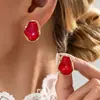 Brincos de pingente de ervilha em acrílico com agulha de prata transfronteiriços europeus e americanos, estilo gentil e doce, brincos de luxo leve e de alta qualidade para mulheres