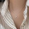 Holdup Colar Pingente Letra Inglesa Prata Esterlina 925 Feminino Design de Nicho Verão Coreano Acessórios de Luxo Leve Elegantes DIY