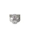 En stock en Guangzhou: Bolsa Cuadrada de Encaje Anillo de Moissanita para Mujer, 1 Quilate, Plata S925 Chapado en Oro, Venta Directa de Fábrica
