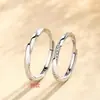 Anillos de Pareja Infinito Amor de Plata Pura S999, Anillos Ajustables de Lujo Ligero para Mujer, Joyería de Plata de Estilo de Nicho de Gama Alta al por Mayor