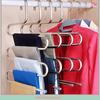 Percha de Acero Inoxidable con Forma de S, Colgador de Pantalones Multicapa, Engrosado y Duradero, Estante de Almacenamiento Antideslizante, Solución de Almacenamiento para Armario para Uso Doméstico