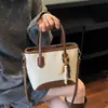 Bolso de Cubo de Mano con un Toque de Alta Gama, Bolso Cruzado de Nicho para Mujer, Nuevo Bolso Cruzado de Mano de Moda Versátil Retro Otoño e Invierno