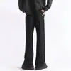 Traje Casual de Alta Gama Elegante Estilo Coreano de Moda con Pantalón Ligeramente Acampanado para Hombre, Pantalón de Vestir Simple de Pierna Recta con Caída