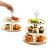 Sala de Estar Prato de Frutas Multicamadas Prato de Lanches Celebridade da Internet Prato de Lanches de Frutas Secas Prato Pequeno Dividido Prato de Doces de Plástico