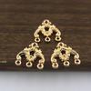 Accesorios para Joyería DIY, Color Cobre Fundido Conserva el Color Dorado Patrón Estilo Antiguo Borla Colgante Pequeño, Materiales para Pasadores de Pelo, Estilo Étnico Retro