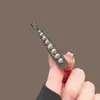 Elegante pasador de perlas para mujer, pinza metálica negra con lazo para el pelo, pinza lateral de alta gama, pinza para flequillo, pinza de pico de pato simple