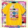 Caçadores de Demônios da Amazon Kpop Caçadores de Demônios Camiseta Gola Redonda Manga Curta Casual Solta Top Infantil