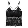 2025 Verão Renda Sexy Estilo Puro Sling Lingerie Exterior Desgaste com Almofada no Peito Linda Base nas Costas Top