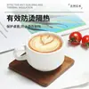 Porta-copos de Madeira de Acácia Japonesa Base Antiderrapante para Copos Tapete Isolante Anti-Queimadura Tapete para Panela Redonda Tapete de Mesa de Jantar Porta-copos de Chá Doméstico