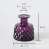 Novo Vaso Azul de Vidro Estilo Chinês com Acabamento de Luxo para Arranjos de Flores na Sala de Estar, Decoração de Casa para Pousadas e Quartos Modelo; Vaso Hidropônico Roxo de Luxo Leve