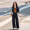 2025 Novas Roupas de Outono Moda Casual Terno de Três Peças Roupa de Trabalho Jaqueta Casual Colete Calças