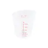 Juego de 3 tazas medidoras de silicona 125 ml 250 ml 500 ml taza medidora semi-transparente visual de doble escala herramienta para hornear