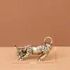 Estatueta Touro de Wall Street em Latão Sólido, um Símbolo de Força e Prosperidade, Decoração para Casa, Animal de Chá, Ornamento de Artesanato para Mesa