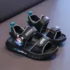 Sandalias cómodas de punta abierta de moda para niños 2026 primavera/verano nuevas zapatillas deportivas de playa para niños sandalias para niños pequeños