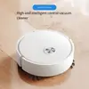 Aspiradora inteligente para entusiastas del hogar conectado, recargable por USB, con recolección de polvo integrada, barrido inteligente y función de limpieza automática todo en uno.