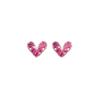 Brincos de amor vermelho doce Brincos de coração em forma de coração Pêssego Brincos de personalidade femininos TikTok Online Celebridade Estilo ao vivo Temperamento Brincos Joias