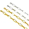 Acero inoxidable europeo y americano oro real 18k cadena gruesa joyería DIY hecho a mano titanio acero pulsera accesorios al por mayor