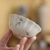 Mesa de Hielo Xiao Zhu Pintado a Mano Taza Qing Language Taza de Maestro Cerámico Taza Personal para el Hogar Taza para Cata de Té Taza del Juego de Té Kung Fu