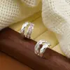 Brinco de Pressão Elegante de Camada Dupla com Zircônia Micro-Pavimentada Design de Nicho da Moda Francesa Brincos Versáteis para o Dia a Dia para Mulheres