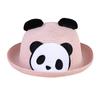 Sombrero de paja trenzada nuevo para primavera y verano, forma de dibujos animados de panda viajero para hombres y mujeres, sombrero de atracciones turísticas coreanas, venta al por mayor