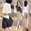Calças Culotte Sobrepostas Projetadas para Cobrir a Barriga, Shorts em Forma de A, Calças de Quarto Anti-Amassar e Levemente Elásticas Q0604K