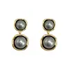 Nuevos pendientes grises estilo francés para mujer, elegantes, retro, con pasador de plata S925, pendientes de perlas de nicho de lujo ligero