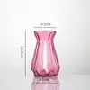Vaso de Diamante Vidro Abóbora Origami Colorido Estilo Europeu Decoração Hidropônica para Casa Arranjo de Flores Transparente Ornamento de Mesa Atacado