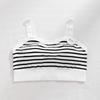 Top de tirantes bandeau rayado de principios de primavera, sujetador anti-luz sin aros con almohadilla para el pecho, tirantes, ropa interior básica para mujer con espalda bonita