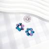 Brincos Ins Coreanos de Ácido Acético Flor de Cinco Pétalas Flor Colorida Patch de Flor Elegante Doce Menina Idiy Acessórios de Joias