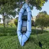 Caiaque Inflável de TPU Barco de Borracha para Exterior Canoa de PVC com Bolso Inferior de Cordão Barco de Pesca Barco Inflável