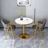 Juego de mesa y sillas de negociación estilo nórdico para recepción y invitados, tienda de té con leche para apartamentos pequeños y sencillos, oficina de ventas, mesa redonda pequeña de ocio para balcón