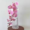 Flor Artificial Phalaenopsis 3D com 9 Cabeças e Textura Realista, Flor Falsa de Alta Qualidade para Casamento e Decoração de Casa, Phalaenopsis Rosa Transfronteiriça