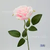 Flor Artificial Rosa Hugo de un Solo Tallo de Seda para Arreglo en Jarrón para Sala de Estar, Decoración de Salón de Bodas y Montaje de Fondo