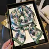 Lenço de Enquete de Estilo Francês Retro Tinta Vento Fita Amarração Bolsa Lenço Decorativo Pequeno Longo Faixa de Cabelo Lenço Feminino Fino Estreito Novo