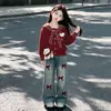 Nuevos Conjuntos de Primavera y Otoño para Niñas: Jeans con Estilo y Bordado, Pantalones Rectos Sueltos de Pierna Ancha para Niños y Niños Mayores
