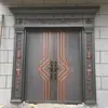 Nueva Puerta de Aleación de Aluminio Estilo Chino, Personalizada para Casas de Campo Autoconstruidas, Puerta de Entrada, Puerta de Patio, Puerta de Arte de Aluminio para Comunidades de Villas