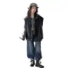 Conjunto de Otoño Estilo Coreano para Niñas 2026 Nuevo Moda Chaleco Pantalones Rectos a Rayas Camiseta Atuendo de Tres Piezas de Moda para Niños Mayores