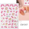 Novos adesivos de nail art transfronteiriços para o inverno e o Natal: Adesivos de nail art de Papai Noel, boneco de neve e árvore de Natal