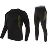 Ropa interior térmica para deportes al aire libre, traje de polar ajustado, ropa elástica para fitness, absorbente de sudor, camuflaje para hombre
