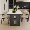 Juego de mesa y sillas de comedor de pizarra nuevo y usado para casas pequeñas, mesa de comedor rectangular de estilo antiguo, minimalista moderno, lujo ligero