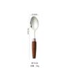Estilo Japonês Retro Faca e Garfo Madeira Maciça Bife Talheres Faca Doméstica e Garfo Colher 304 Aço Inoxidável Estilo Ocidental Faca Garfo de Frutas Colher de Chá