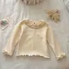Nueva Camiseta Base para Niña Primavera y Otoño 2026 Elegante Top con Cuello Alto Fruncido para Niña Camiseta Ropa de Otoño t