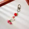 Pendente de Maçã Vermelha Fresca Lírio do Vale Design Original Corrente de Celular Cartão com Laço Álbum de Fotos Bolsa de Joias com Contas Pingente