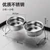 Comedero para Perros, Comedero para Mascotas, Doble Comedero de Acero Inoxidable, Comedero para Comida de Perro, Bebedero para Perros, Comedero Elevado, Bebedero para Gatos, Antiderrames