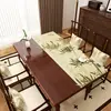 Tapete para mesa de centro de sala de estar em PVC com impressão oca estilo chinês, à prova d'água e de óleo, toalha de mesa lavável, personalizável
