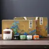 Conjunto de Chá Cerâmico Qianli Jiangshan Cerâmica Grossa Presente Empresarial terno Presente de Aniversário da Empresa para Clientes e Funcionários