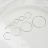 Anel Conector Fechado de Cobre Platina Forte Retentor de Cor Feito à Mão Anel para Pendurar Brincos Joias Acessório Básico